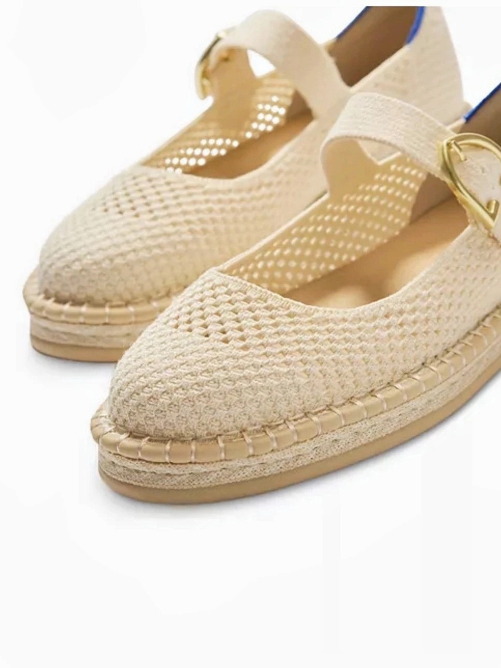 Rothy's The Espadrille Mary Jane Cream Flats